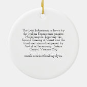 Het laatste vonnis, de sistine Chapel-versiering Keramisch Ornament (Achterkant)