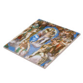 Het laatste vonnis (detail), Michelangelo Tegeltje (Zijkant)