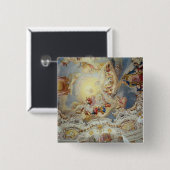 Het laatste vonnis, plafondschilderij vierkante button 5,1 cm (Voorkant /achterkant)