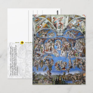 Het laatste vonnis - Sistine Chapel, Vaticaanstad Briefkaart