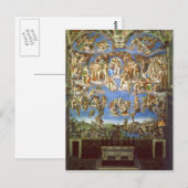 Het laatste vonnis van Michelangelo in Fresco Briefkaart (Voorkant / Achterkant)