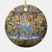 Het laatste vonnis van Michelangelo in Fresco Keramisch Ornament (Achterkant)