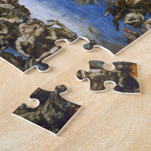 Het laatste vonnis van Michelangelo in Fresco Legpuzzel (Zijkant)