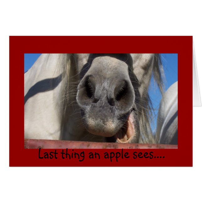 Het laatste wat een appel ziet. Kaart (Voorkant Horizontaal)