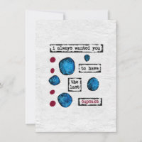 Het laatste Wenskaart Cupcake