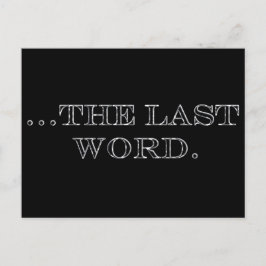 Het laatste woord briefkaart