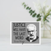 Het laatste woord over justitie briefkaart (Staand voorkant)