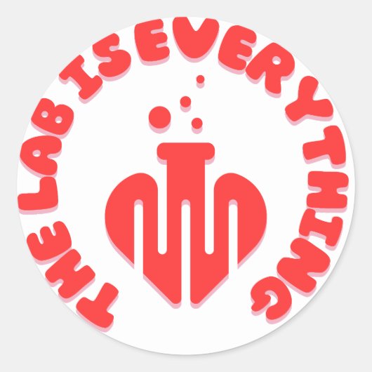 Het lab is alles Lab Week Ronde Sticker (Voorkant)