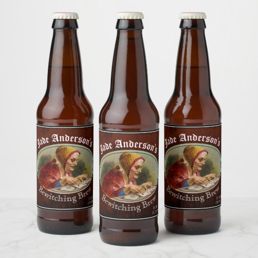 Het label Dame Home Brew Bier Bier Etiket (Flessen)