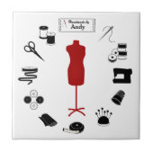 Het label keramische tegel aanpassen tegeltje (Voorkant)