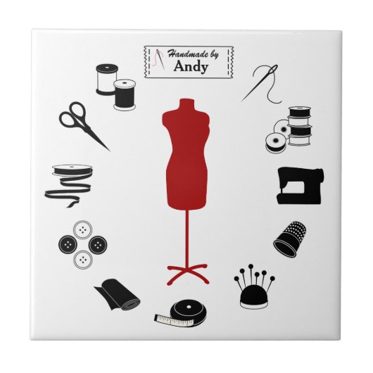 Het label keramische tegel aanpassen tegeltje (Voorkant)