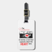 Het Label van de Draagtas van de hartcamera vastle Bagagelabel (Voorkant verticaal)