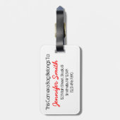 Het Label van de Draagtas van de hartcamera vastle Bagagelabel (Achterkant verticaal)