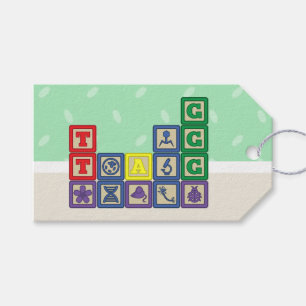 Het Label van de Gift van de Blokken van de Cadeaulabel