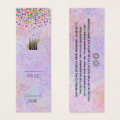 Het label van de kleinhandelsprijs van je Logo Mini Visitekaartjes (Voorkant /achterkant)