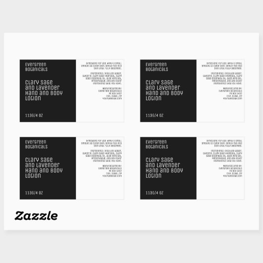 Het label van de minimalistische schoonheidsproduc (Vel)