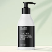 Het label van de minimalistische schoonheidsproduc