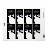 Het label 'Vrijgezellenfeest' van het bruiloft Gow (Full Sheet)