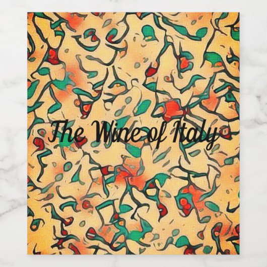 Het label Wijn van Italië Etiket (Enkel label)