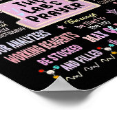 Het Labs-gebed Medisch Laboratorium Wetenschapper  Poster (Hoek)