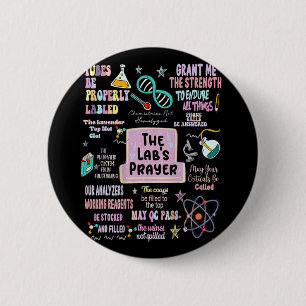 Het Labs-gebed Medisch Laboratorium Wetenschapper  Ronde Button 5,7 Cm
