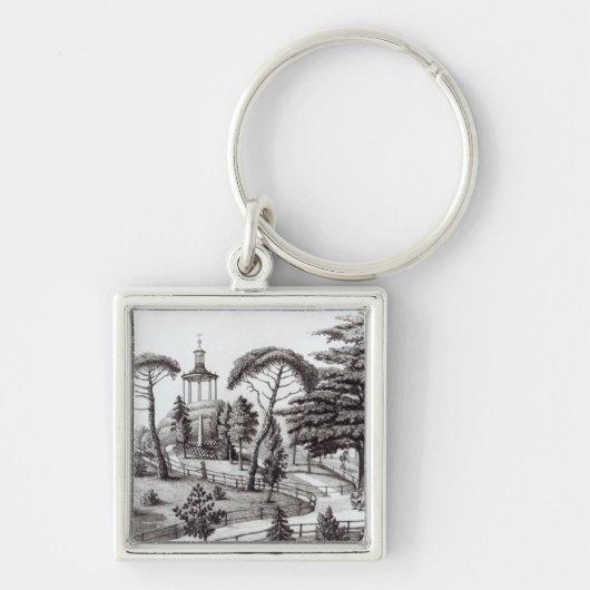 Het labyrint van de Jardin des Plantes Sleutelhanger (Voorkant)