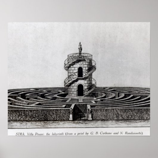 Het labyrint van de Villa Pisani in Stra, na een Poster (Voorkant)
