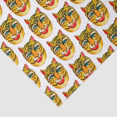 Het lach-tijgerpatroon van de Waterverf Tissuepapier (Detail)