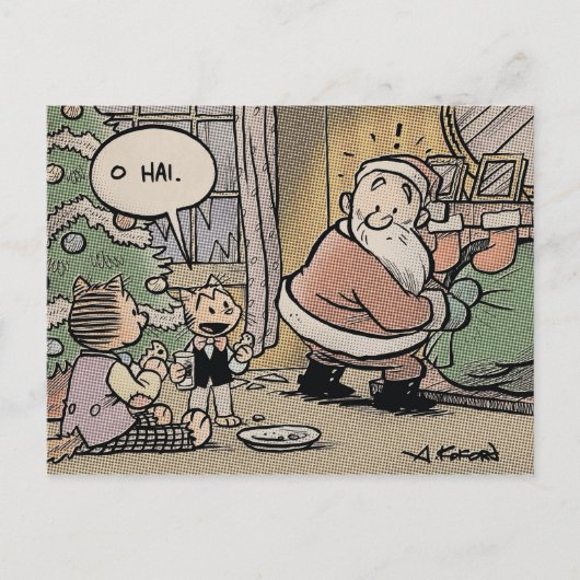Het lach-uit-luide Briefkaart van Kerstmis van (Voorkant)