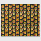 Het lach van het tijgerpatroon van de Waterverf va Cadeaupapier (Vlak)