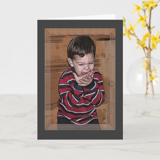 Het lachen bij Verjaardagen Kaart (Gele Bloem)