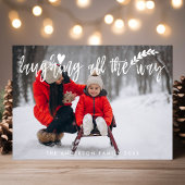 Het lachen de Algehele Foto van het Manuscript van Feestdagenkaart