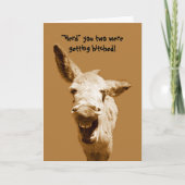 Het lachen de Wensen van het Huwelijk van de Ezel Kaart (Voorkant)