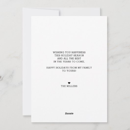 Het lachen helemaal de Kaart van de Foto Kerstmis (Achterkant)