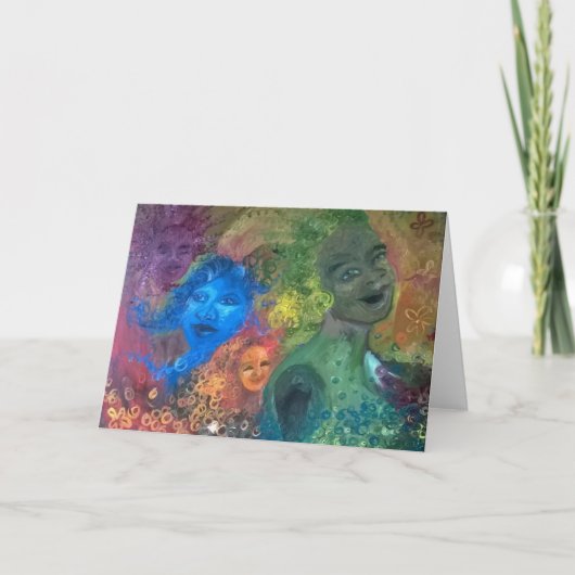 Het Lachen Notecard van Duizend Zusters Kaart (Voorkant)