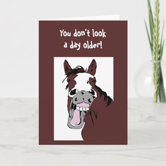 Het lachen Paard de Humor van de Verjaardag "over Kaart (Voorkant)