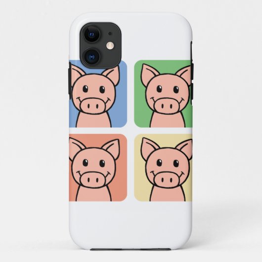 Het Lachen Piggie Piggy van de Kunst van de Klem Case-Mate iPhone Case (Achterkant)