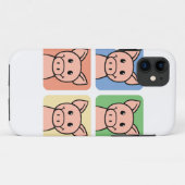 Het Lachen Piggie Piggy van de Kunst van de Klem Case-Mate iPhone Case (Achterkant (horizontaal))
