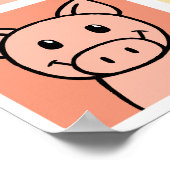 Het Lachen Piggie Piggy van de Kunst van de Klem Poster (Hoek)