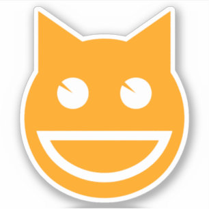 Het lachen van de Emoji Cat Sticker