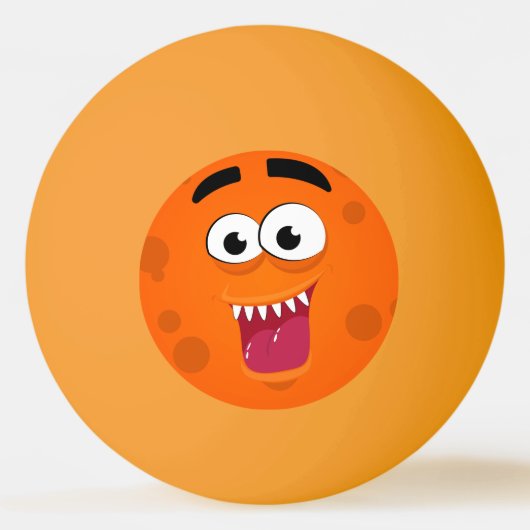 Het lachen van het Oranje Monster Personaliseert P Pingpongbal (Voorkant)
