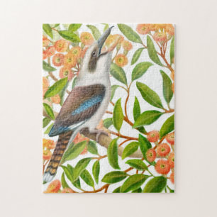 Het lachen van Kookaburra in Gum Tree Puzzle Legpuzzel