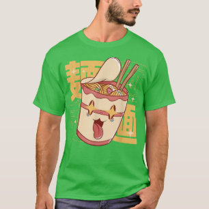 Het lachen van ramen noedels in heldere kleuren vo t-shirt