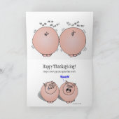 Het lachen van varkens Thanksgiving Feestdagen Kaart (Binnen)