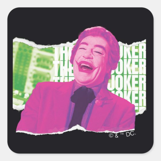 Het Lachende Joker Plakboek Vierkante Sticker (Voorkant)