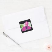 Het Lachende Joker Plakboek Vierkante Sticker (Envelop)