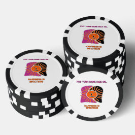 Het lachende zonneschijf poker chips