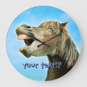 Het lachpaard grote klok (Voorkant)