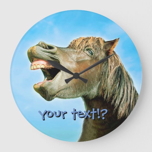 Het lachpaard grote klok (Voorkant)