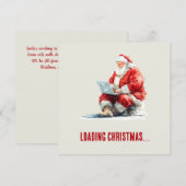 Het laden van Kerstmis Funny Santa Design Feestdagenkaart (Voorkant / Achterkant)